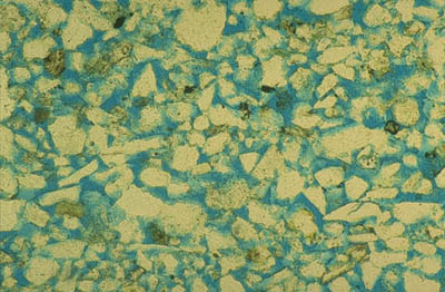 Photomicrograph of clean sandstone.