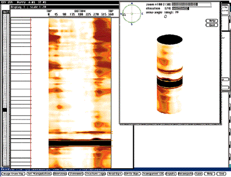 Borehole image of fractures