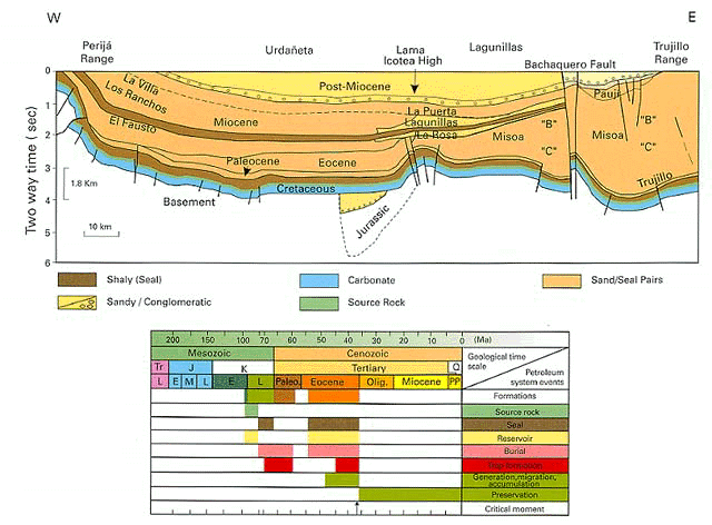 Graph of elements of a petroleum system.