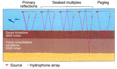 Diagram of multiple reflections