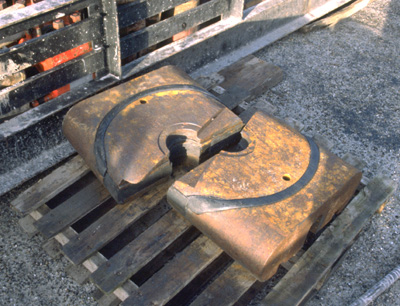 Photograph of pipe ram.